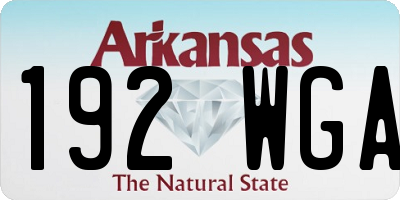 AR license plate 192WGA