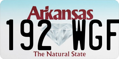 AR license plate 192WGF