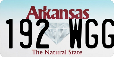AR license plate 192WGG