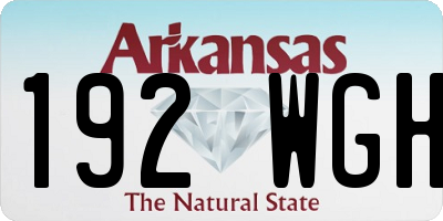 AR license plate 192WGH