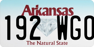 AR license plate 192WGO