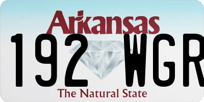 AR license plate 192WGR