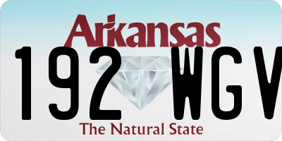 AR license plate 192WGV