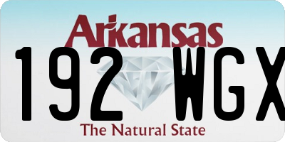 AR license plate 192WGX