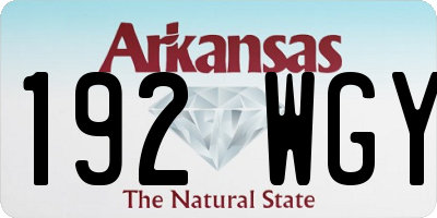 AR license plate 192WGY