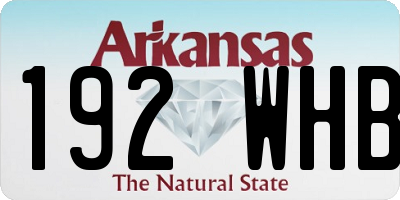 AR license plate 192WHB