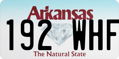 AR license plate 192WHF