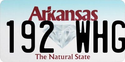 AR license plate 192WHG