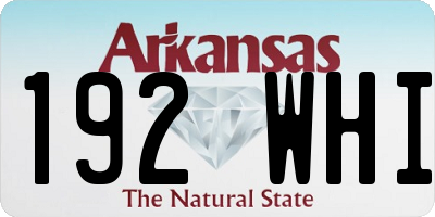AR license plate 192WHI