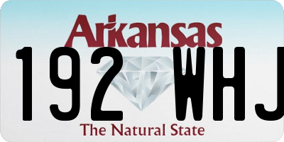 AR license plate 192WHJ