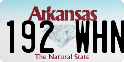 AR license plate 192WHN