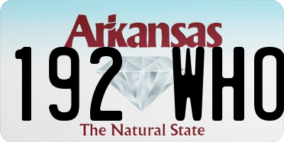 AR license plate 192WHO