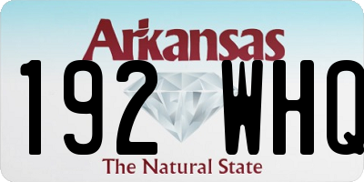 AR license plate 192WHQ