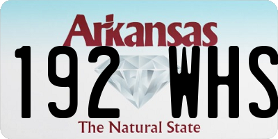 AR license plate 192WHS