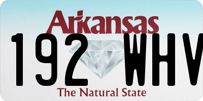 AR license plate 192WHV