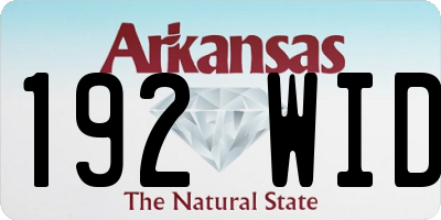 AR license plate 192WID