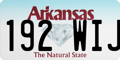AR license plate 192WIJ