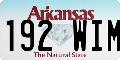 AR license plate 192WIM