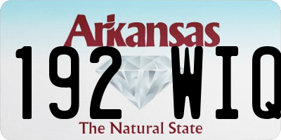 AR license plate 192WIQ