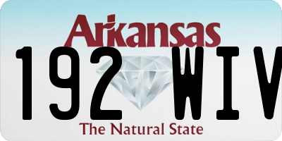 AR license plate 192WIV