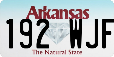 AR license plate 192WJF