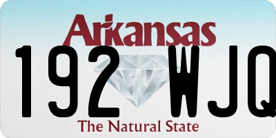 AR license plate 192WJQ