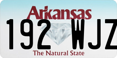AR license plate 192WJZ