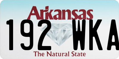 AR license plate 192WKA
