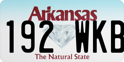AR license plate 192WKB