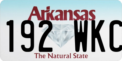 AR license plate 192WKC