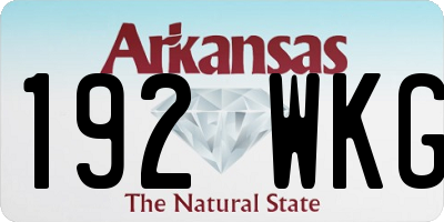 AR license plate 192WKG