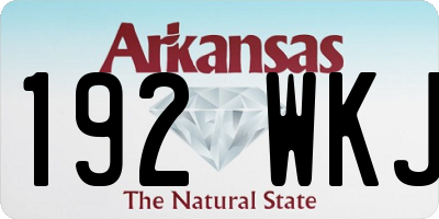 AR license plate 192WKJ