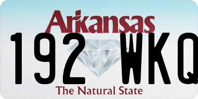AR license plate 192WKQ
