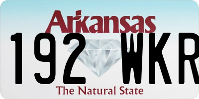 AR license plate 192WKR