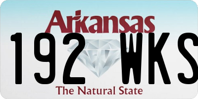 AR license plate 192WKS