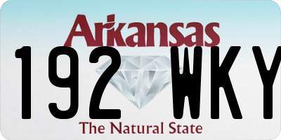AR license plate 192WKY