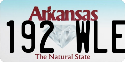 AR license plate 192WLE