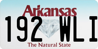 AR license plate 192WLI