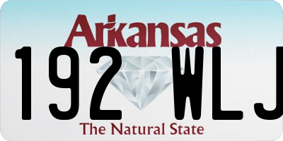 AR license plate 192WLJ