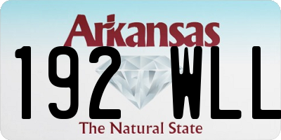 AR license plate 192WLL