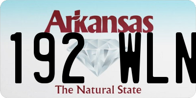 AR license plate 192WLN