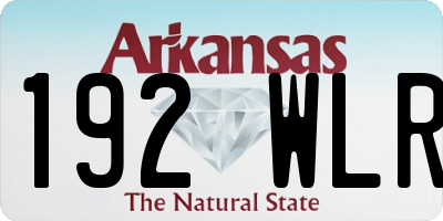AR license plate 192WLR