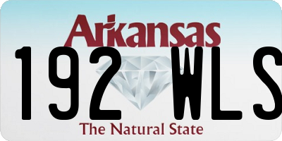 AR license plate 192WLS