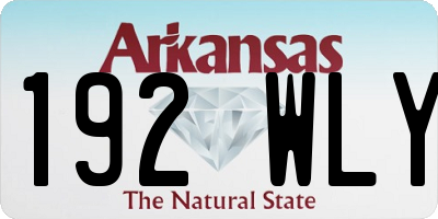 AR license plate 192WLY