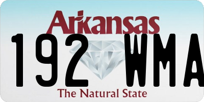 AR license plate 192WMA