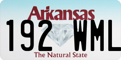 AR license plate 192WML