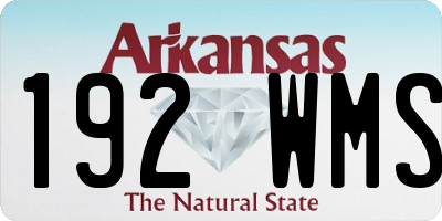AR license plate 192WMS