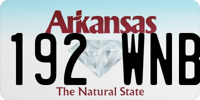 AR license plate 192WNB
