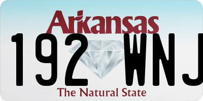 AR license plate 192WNJ