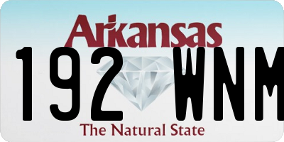 AR license plate 192WNM